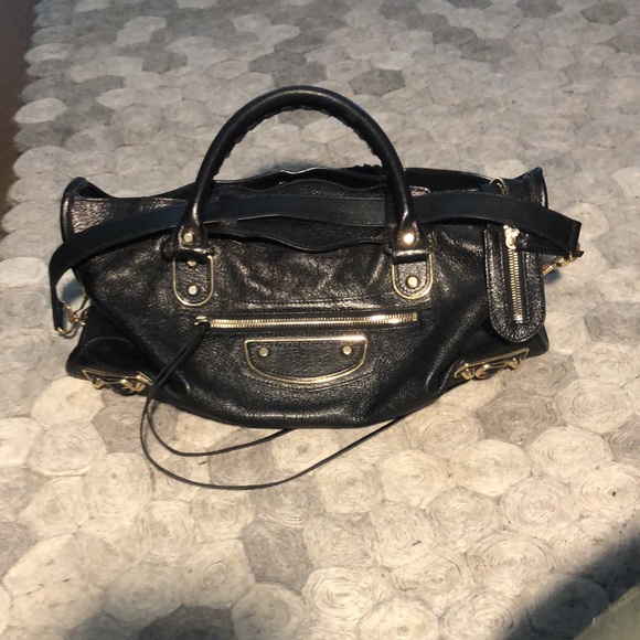 Balenciaga City Bag black and gold. - Picture 3 of 16